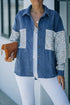 Patchwork Corduroy Buttoned Shirt Jacket